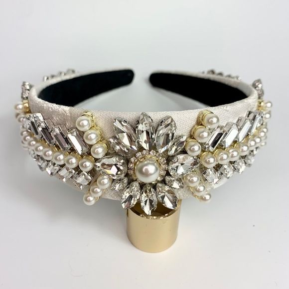 The Headband Shop Accessories - VICKY Spectacular Handmade Jacquard Rhinestone